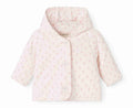jacket padded mini bloom printed wrap with beanie - mini bloom