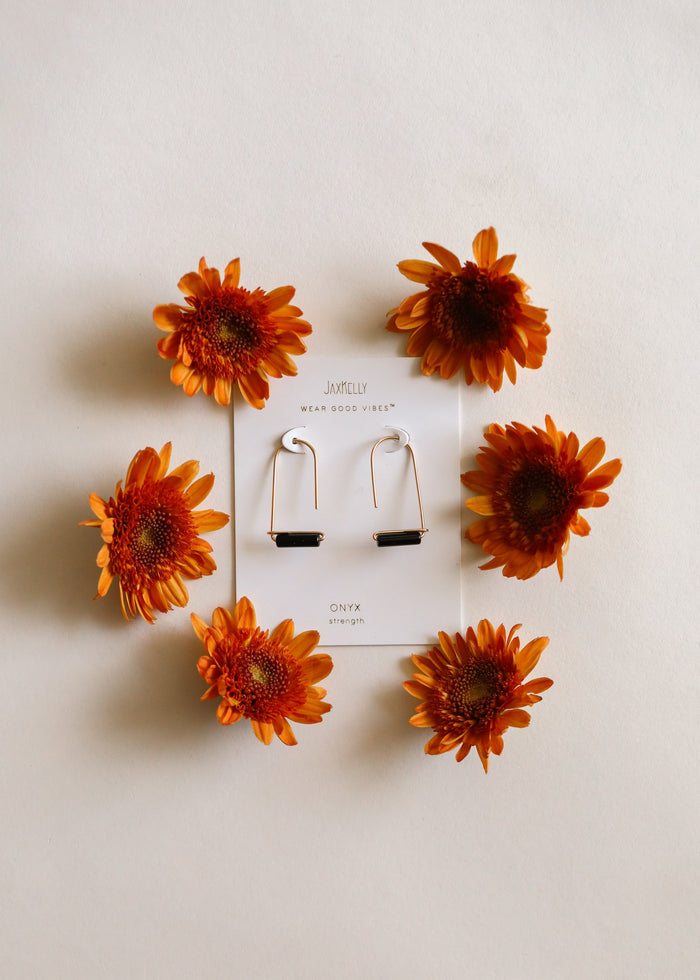 JaxKelly - Gemstone Drop Earrings (Options Available)