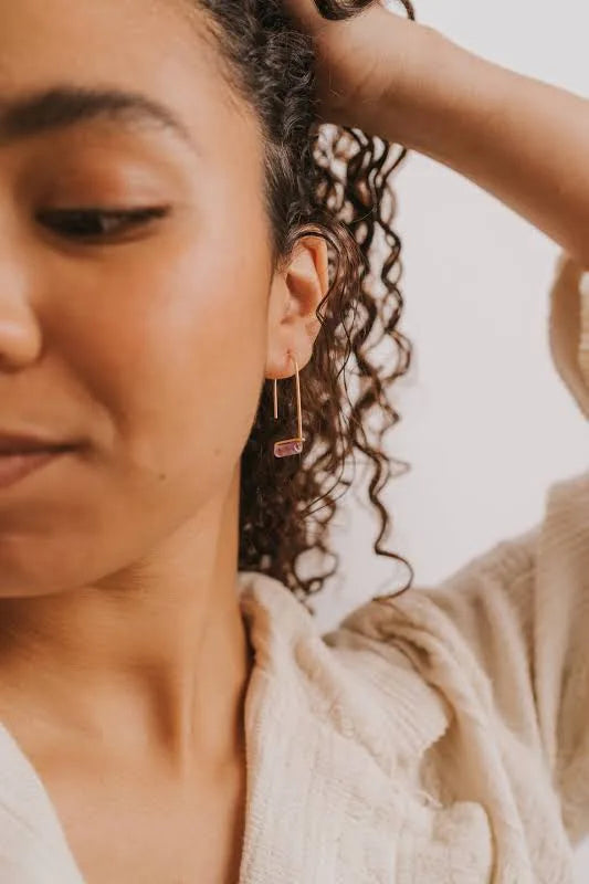 JaxKelly - Gemstone Drop Earrings (Options Available)