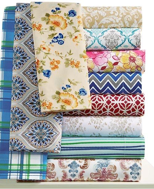 Jessica Sanders Printed Microfiber Twin XL 3-Pc Sheet Set - Machann.com