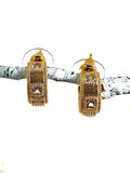 Jeweled Huggie Earrings by CV Designs