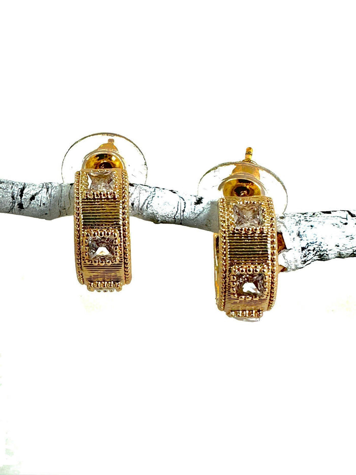 Jeweled Huggie Earrings by CV Designs
