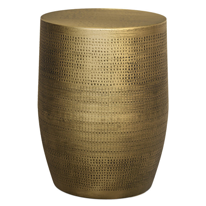 Antique Brass 15 inch | Johnsen 15 inch Morse Pattern Accent Table