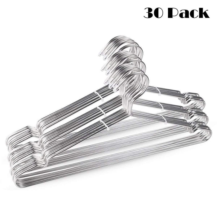 JUNING Wire Hangers, 30 pack Stainless Steel Strong Metal Clothes Hangers-16 Inch