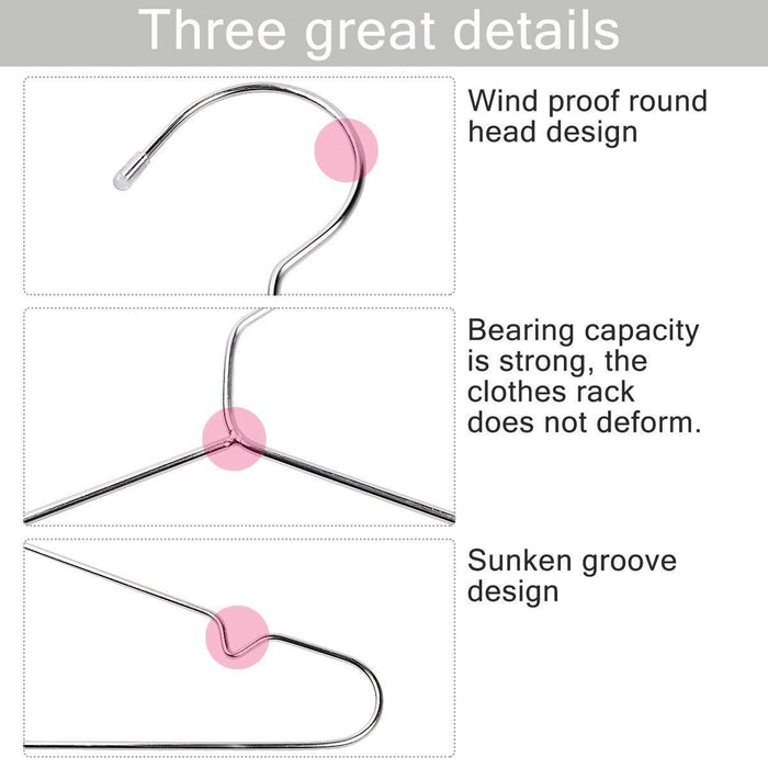 JUNING Wire Hangers, 30 pack Stainless Steel Strong Metal Clothes Hangers-16 Inch