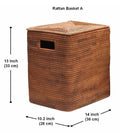 Large Storage Baskets for Bathroom, Round Storage Baskets with Handle, Rattan Storage Baskets, Laundry Storage Baskets, Storage Baskets for Clothes-Paintingforhome