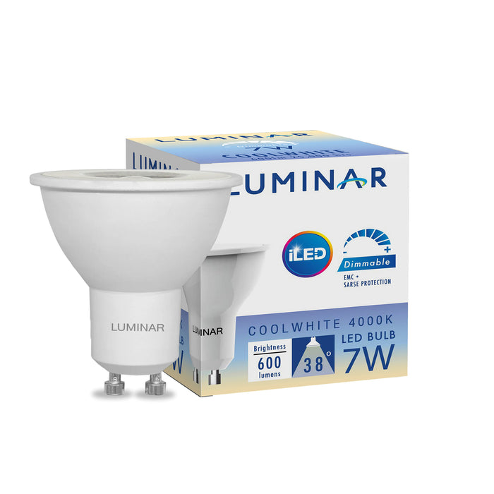 LED GU10 TRUE COLOR Luminar 220V 7W 6000K 38D Dimmable