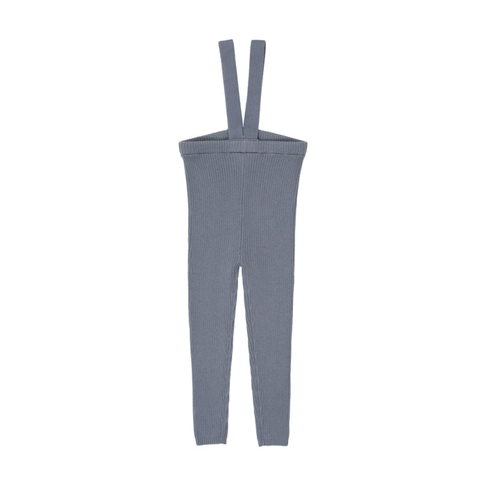 leggings knit suspender - dried blue