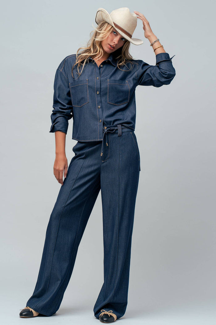 Leighton Denim Button Down Utility Shirt
