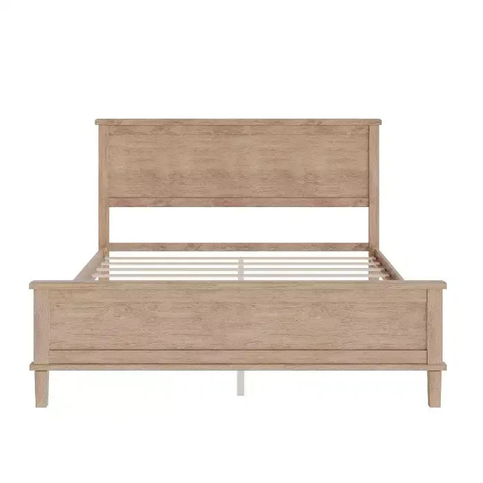 Polibi Mid-Century Modern Solid Wood Platform Bed