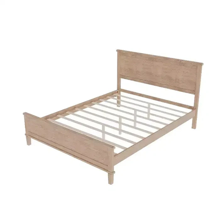 Polibi Mid-Century Modern Solid Wood Platform Bed