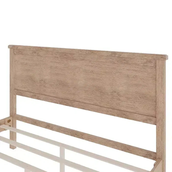 Polibi Mid-Century Modern Solid Wood Platform Bed