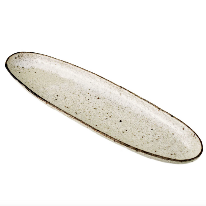Long Oval Plate, Ivory