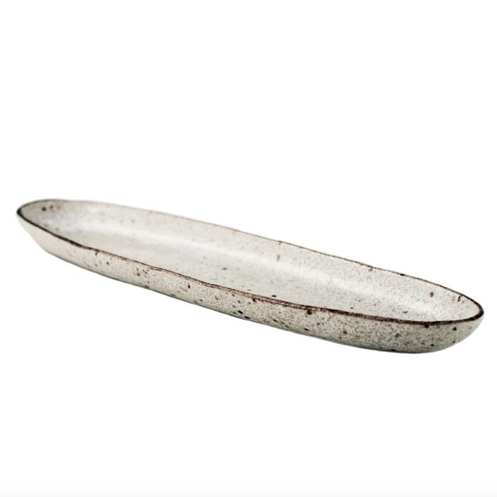 Long Oval Plate, Ivory