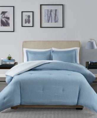 Madison Park Essentials Hayden Reversible 3-Pc. Full/Queen Comforter Set, blue