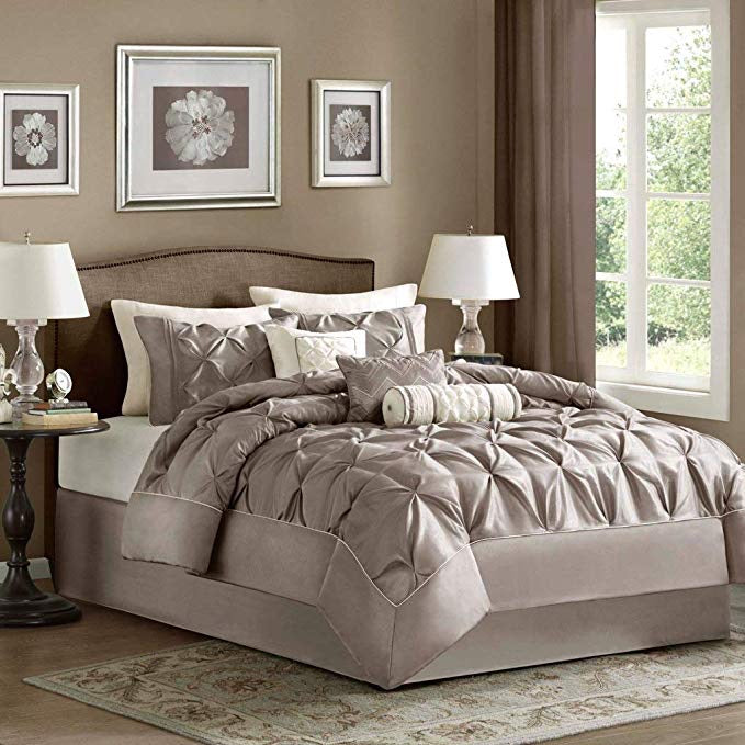 Madison Park Laurel 7-Pc. Comforter Set, Taupe - Machann.com