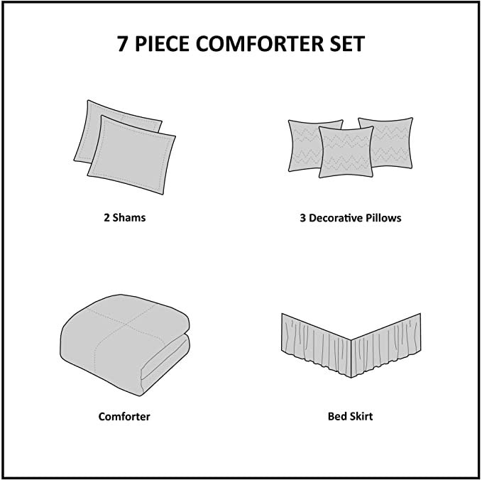 Madison Park Laurel 7-Pc. Comforter Set, Taupe