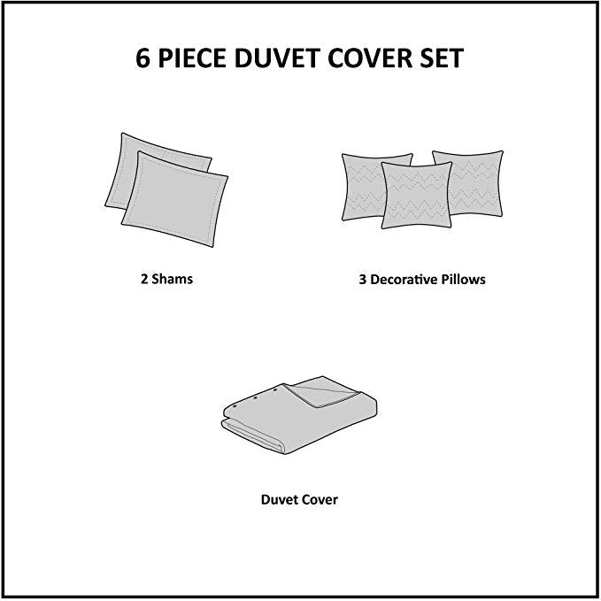 Madison Park Serene 6-Pc. King/California King Duvet Cover Set - Machann.com