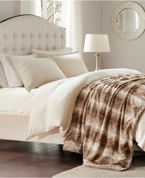Madison Park Zuri Luxury Faux Fur Oversized Throw  For Bed, Coach or Sofa, 96x80 - Machann.com