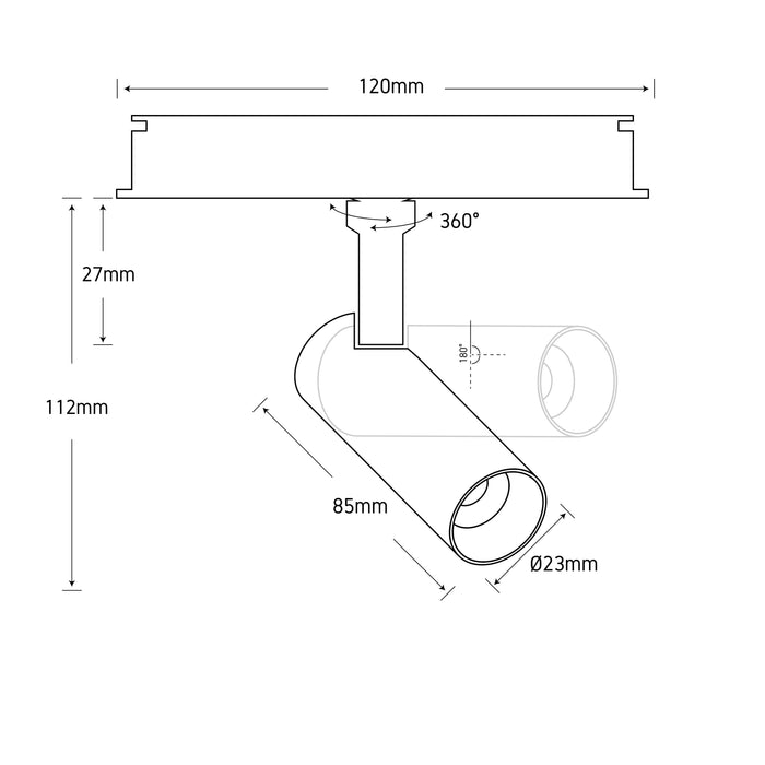 Magnetic Light ML19 MONO 5 4000K – magnetic track lighting, view 6 | LAMP & LIGHT - Design forward Decorative lamp , Downlights, pendant lamp , striplights