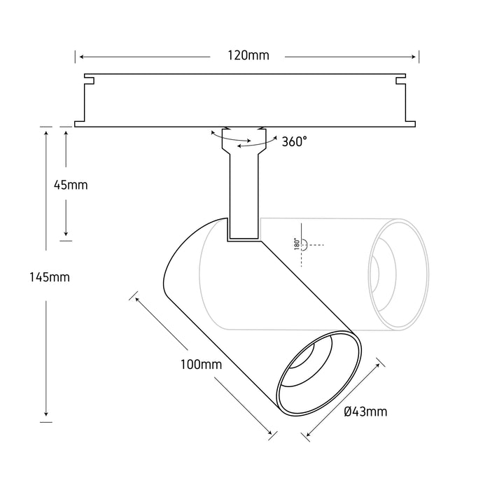 Magnetic Light ML20 MONO 10 3000K – magnetic track lighting, view 6 | LAMP & LIGHT - Design forward Decorative lamp , Downlights, pendant lamp , striplights