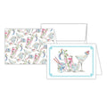 Mahjong Cocktails with Mahjong Cocktail Pattern Petite Notecards by Rosanne Beck