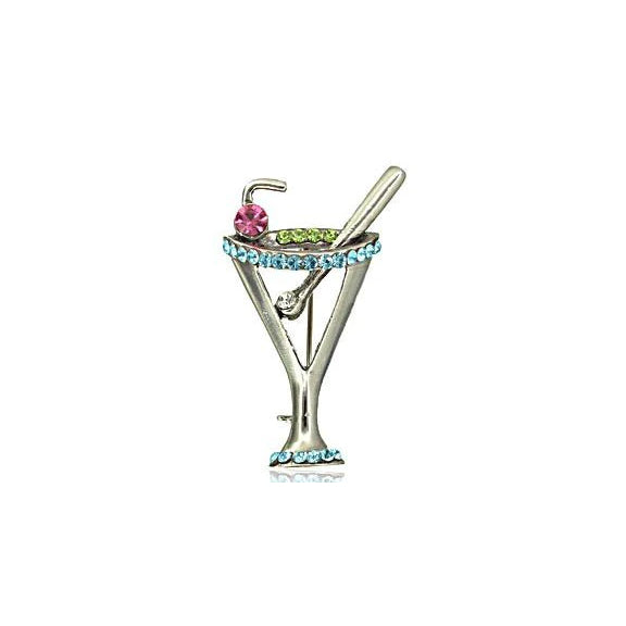 Martini Pin, Aquamarine