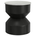 White Marble/Black | Maxine Side Table