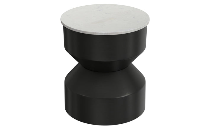 White Marble/Black | Maxine Side Table