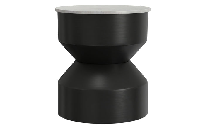 White Marble/Black | Maxine Side Table