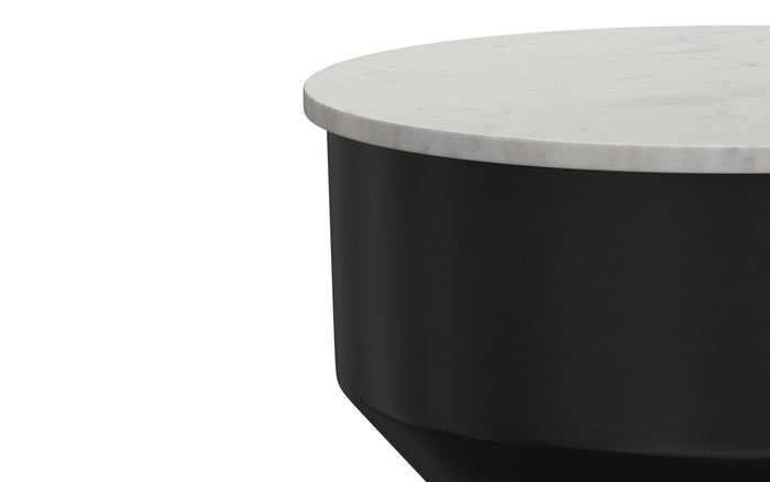 White Marble/Black | Maxine Side Table