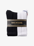 Medias True Religion 6 Pack Blanco Negro