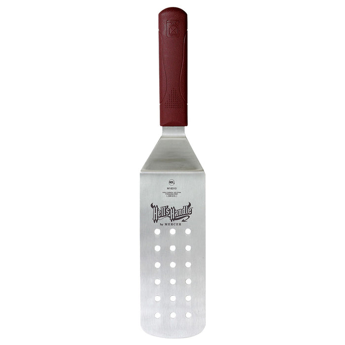 Mercer M18310 - Hell's Handle Perforated Turner - 8" x 3" Rounded Edge Blade