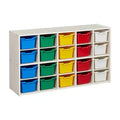 ECR4Kids Streamline 20 Cubby Tray Cabinet with 20 Scoop Front Bins, 4x5, Kids Furniture