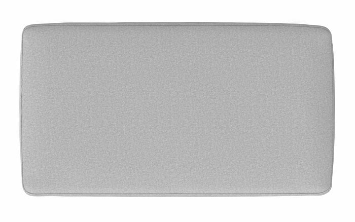 Light Stone Grey Linen Style Fabric | Milltown Small Ottoman Bench in Linen