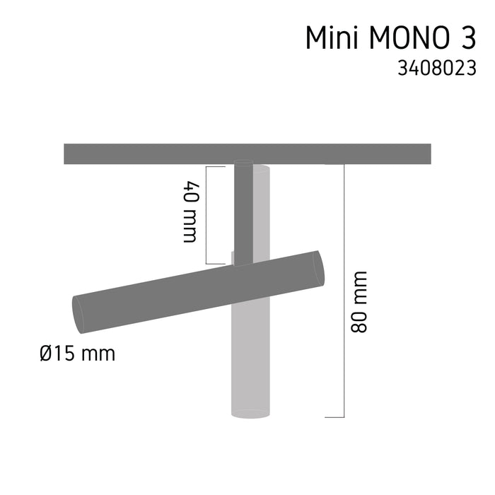 Mini Tracklight MT23 Mini MONO 3 3000K – mini LED track spotlight, view 3 | LAMP & LIGHT - Design forward Decorative lamp , Downlights, pendant lamp , striplights