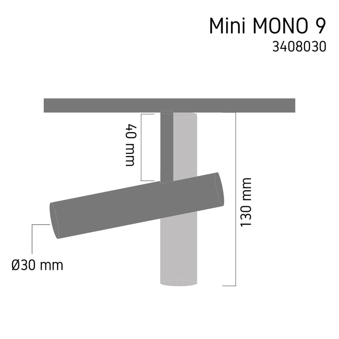Mini Tracklight MT30 Mini MONO 9 4000K – mini LED track spotlight, view 3 | LAMP & LIGHT - Design forward Decorative lamp , Downlights, pendant lamp , striplights