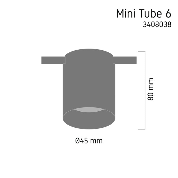 Mini Tracklight MT38 Mini TUBE 6 4000K – mini LED track spotlight, view 3 | LAMP & LIGHT - Design forward Decorative lamp , Downlights, pendant lamp , striplights
