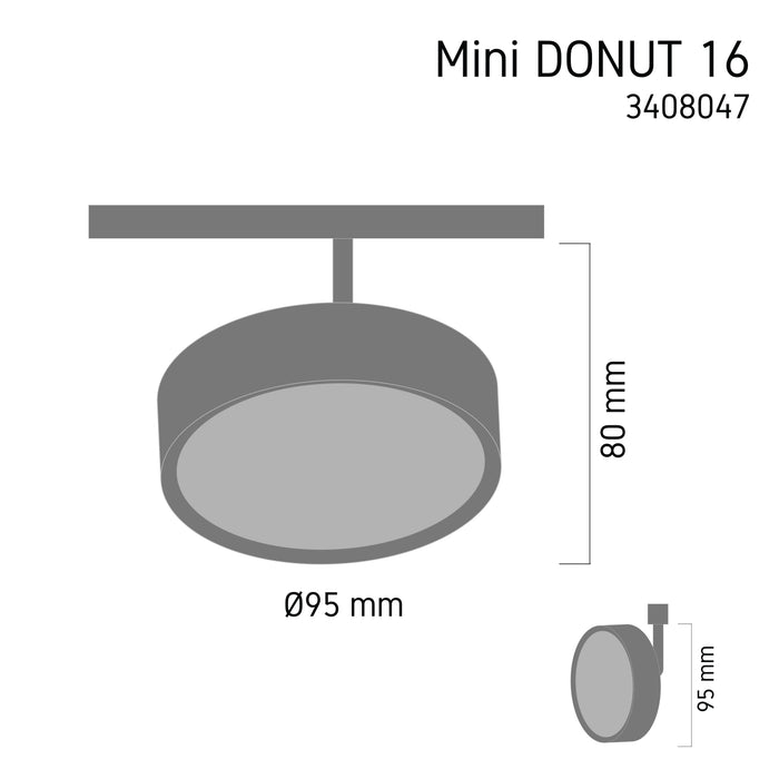 Mini Tracklight MT47 Mini DONUT 16 3000K – mini LED track spotlight, view 3 | LAMP & LIGHT - Design forward Decorative lamp , Downlights, pendant lamp , striplights