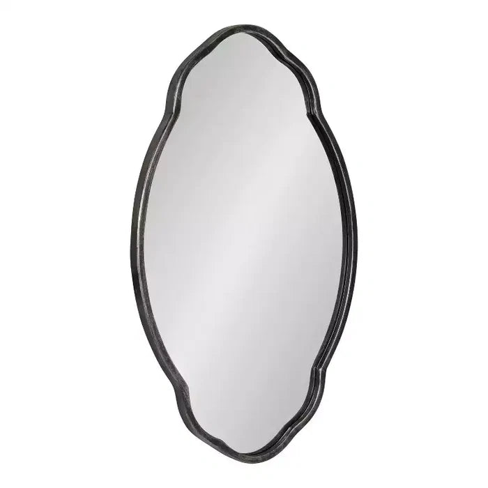 18 x 30 Magritte Scalloped Oval Decorative Wall Mirror - Kate & Laurel All Things Decor