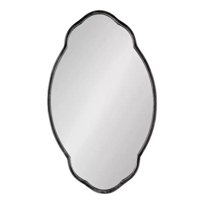 18 x 30 Magritte Scalloped Oval Decorative Wall Mirror - Kate & Laurel All Things Decor