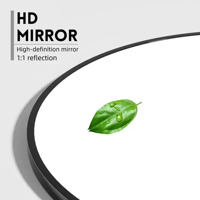 1-Piece 30 In.H x 27 In.W Aluminum Alloy Thin Edged Right Angled Arch Black Hanging Mirror Wall Mirror