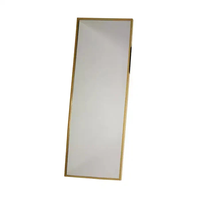 Okak 77*27.5IN Rectangular Full Body Mirror with Stainless Steel Frame, Floor Mirror with Hanging Holes, Wall Mirror for Living Room, Bedroom, Gold