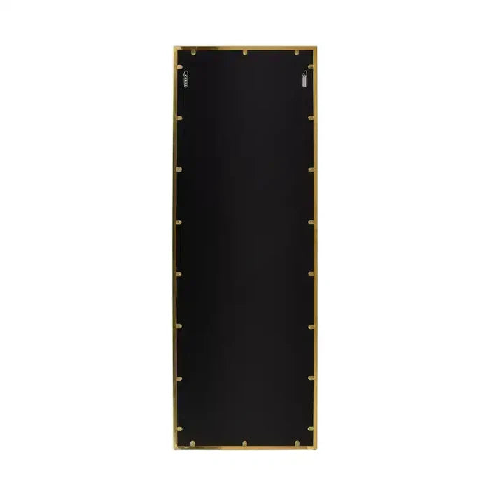 Okak 77*27.5IN Rectangular Full Body Mirror with Stainless Steel Frame, Floor Mirror with Hanging Holes, Wall Mirror for Living Room, Bedroom, Gold