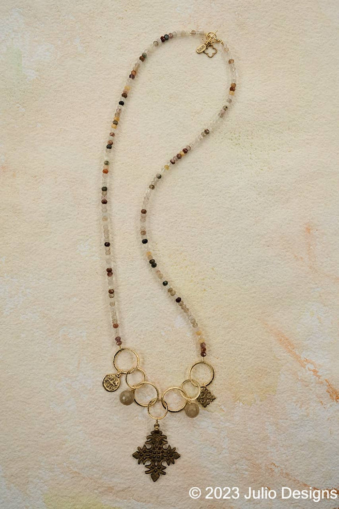Mission Gemstone Statement Necklace - Rutilated Quartz