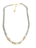 Mixed Links in Antique Gold and Silver Necklace