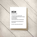 Mom Definition Birthday Mother's Day Card from DAUGHTER