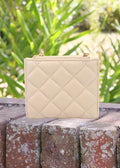 Monica Double Zip Wallet Cream