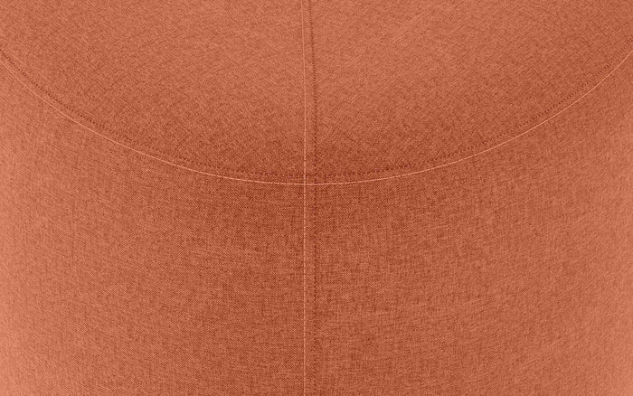 Dusty Orange Linen Style Fabric | Moore Small Ottoman in Linen