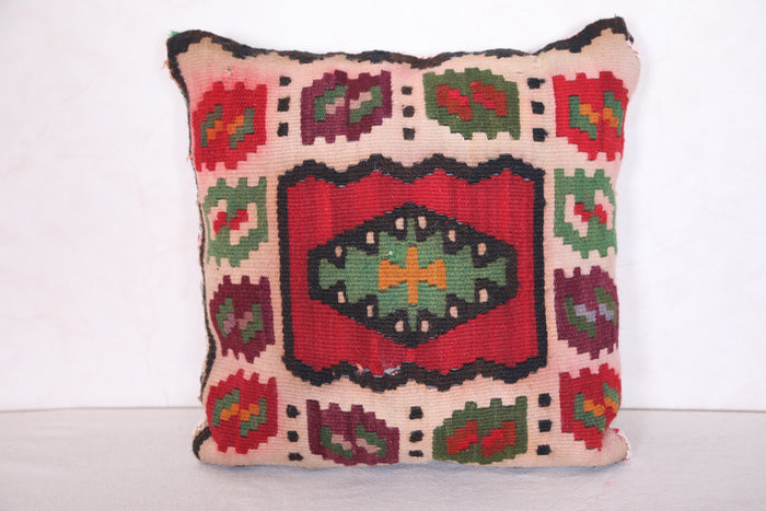 Moroccan cover pillow 15.7 INCHES X 15.7 INCHES - kilim pillow